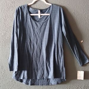 LuLaRoe Slate Blue Long Sleeve Tee